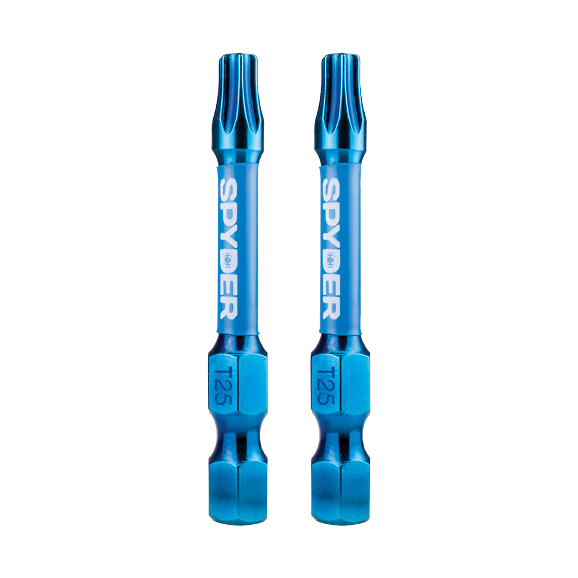 SPYDER Mach-Blue™, 2Pc 1/4in. X 2in. Mach-Blue Impact Driver Bit, T25 Included (qty.) 2 Model# 19054